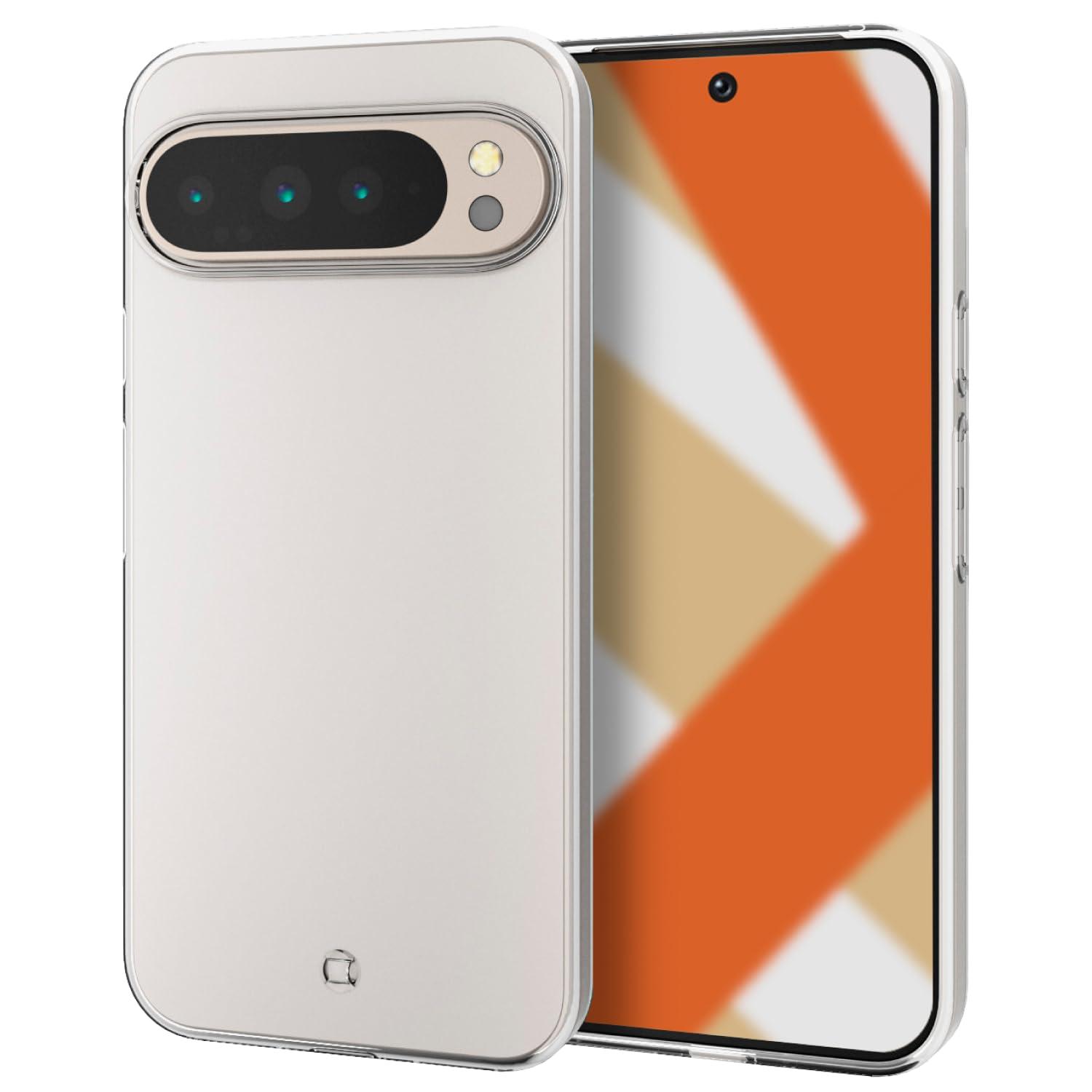 ELECOM Google Pixel 9 Pro XL Case Soft Approx. 1.0mm Slim Design Microdot Finish Wireless Charging Compatible Camera Lens Protection Design Strap Hole Clear PM-P243UCTCR