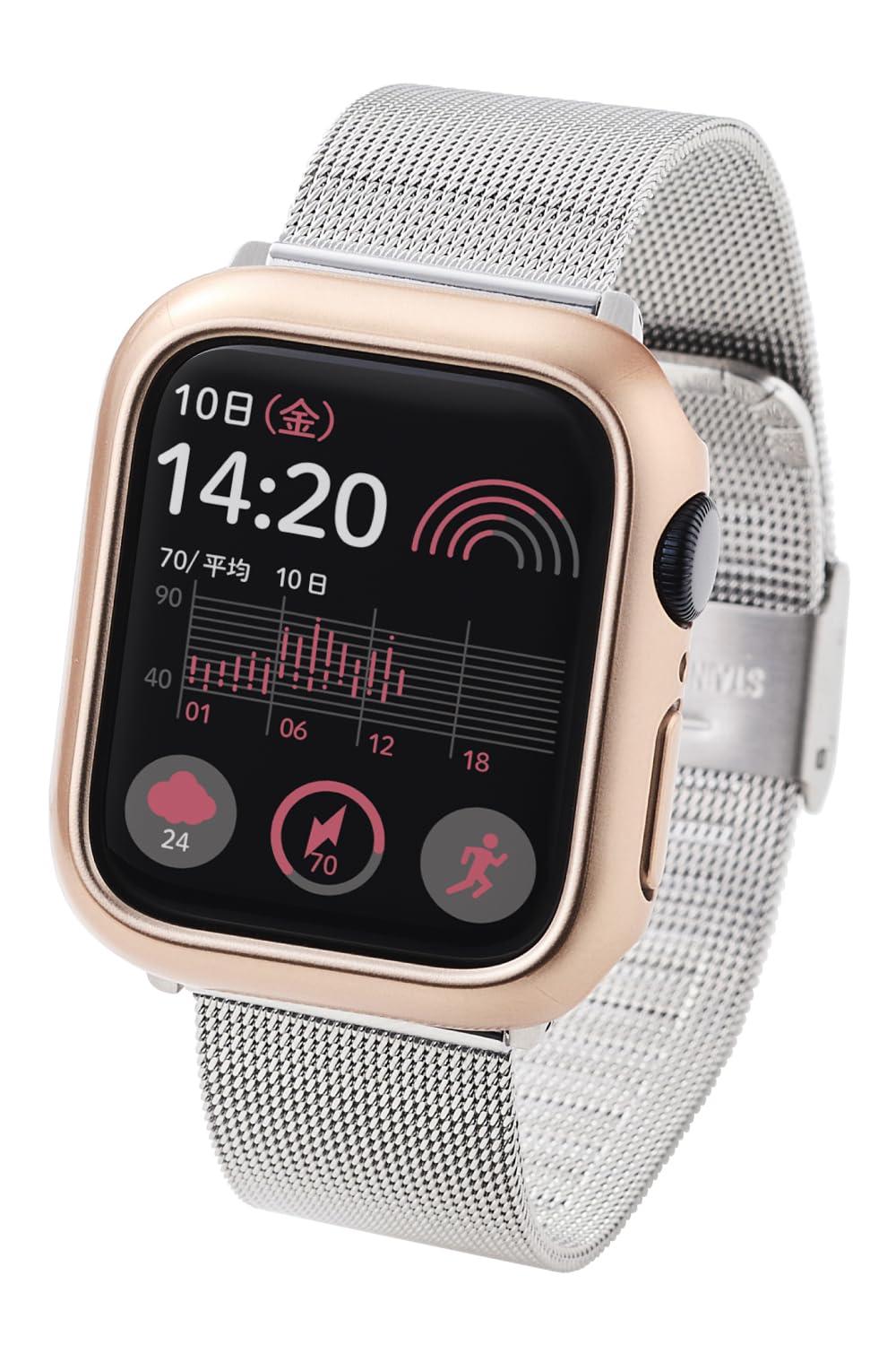 ELECOM Apple Watch Case [40mm] SE (2nd Gen)/SE/Series 6/5/4 Hard Bumper Metallic Pink AW-23EBPPMPN
