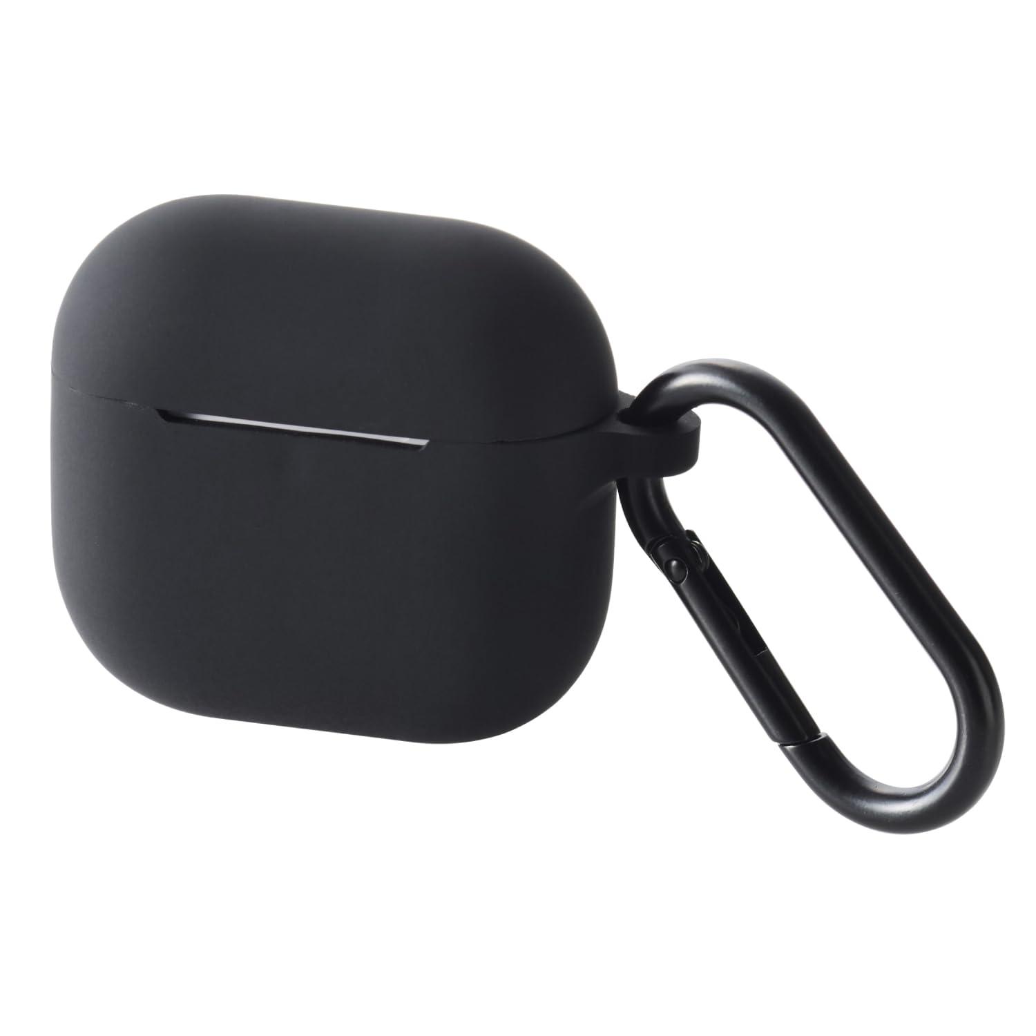 ELECOM AirPods Case for 4th Generation AirPods with Active Noise Cancellation, Silicone, MagSafe Charging Compatible, Black AVA-AP06SCBK