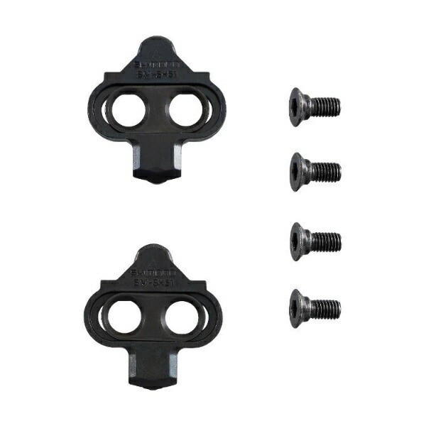 SHIMANO Repair Parts SPD Cleat Set SM-SH51 Single Release Without Cleat Nut ISMSH51J Black