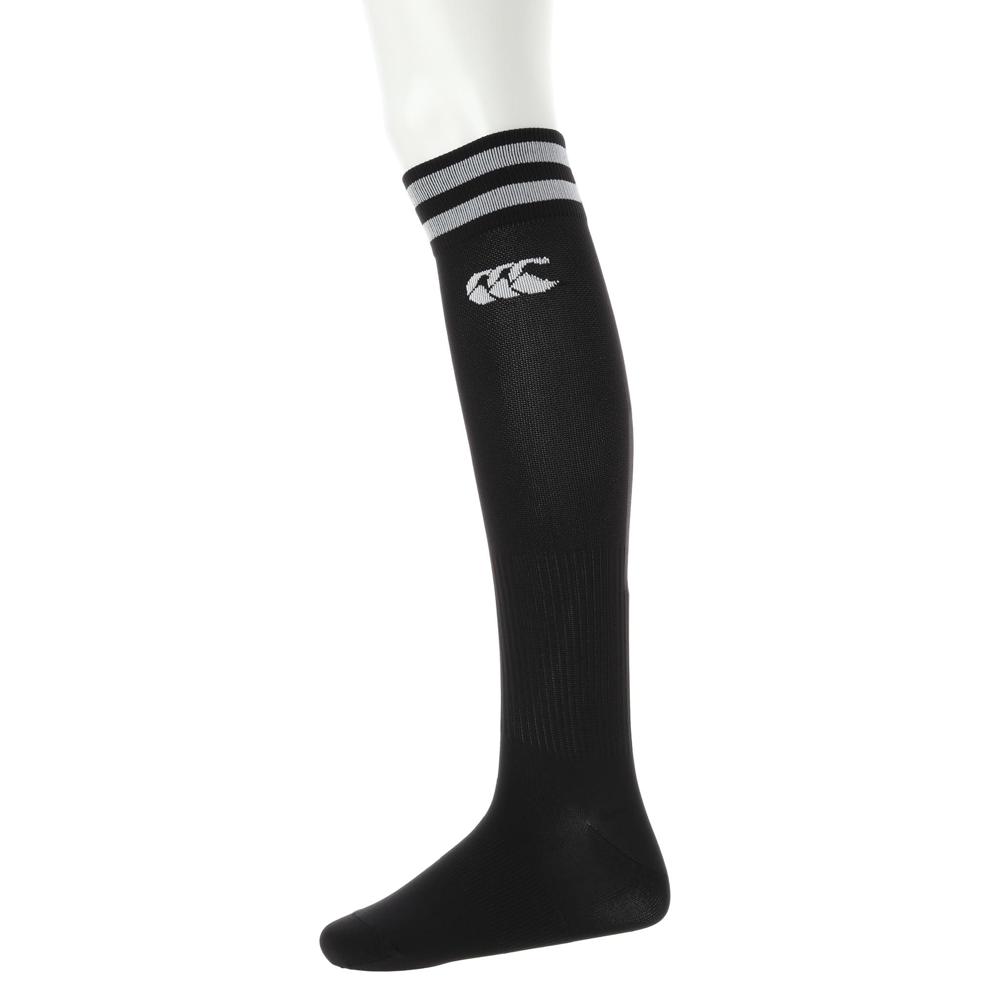[Canterbury] 2-Line Stockings Rugby Socks 19_Black 27cm-29cm