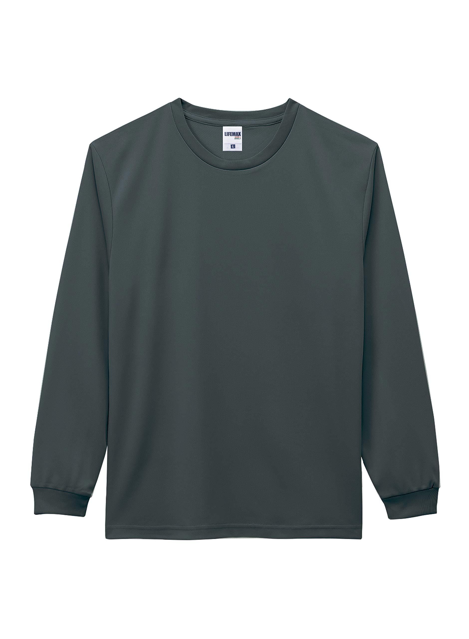 [LifeMax] Long T-Shirt MS1609 Charcoal Gray Standard