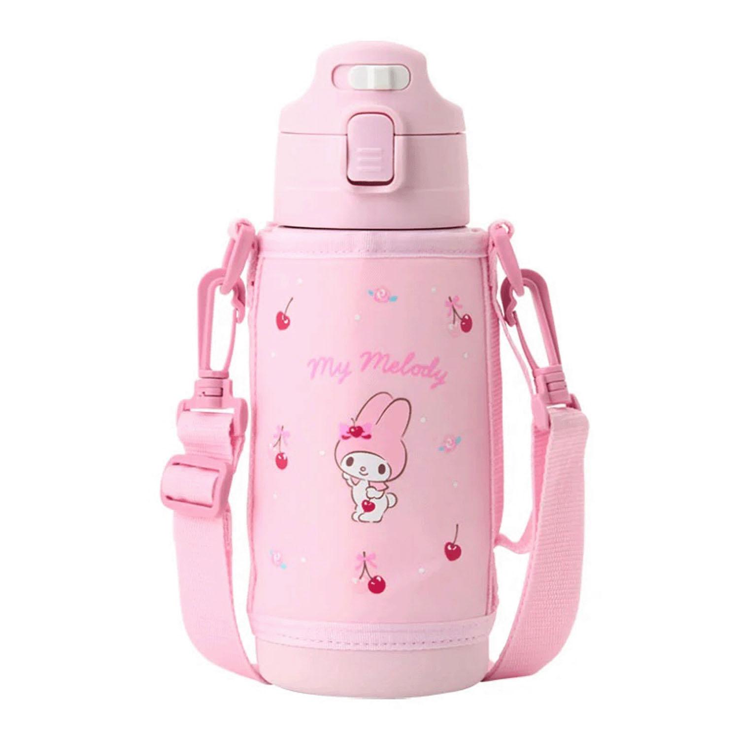 Sanrio 2-Way Stainless Steel Bottle My Melody Kids Insulated for Hot & Cold Capacity: 620mL with cup, 670mL with direct cap Includes name space 096041