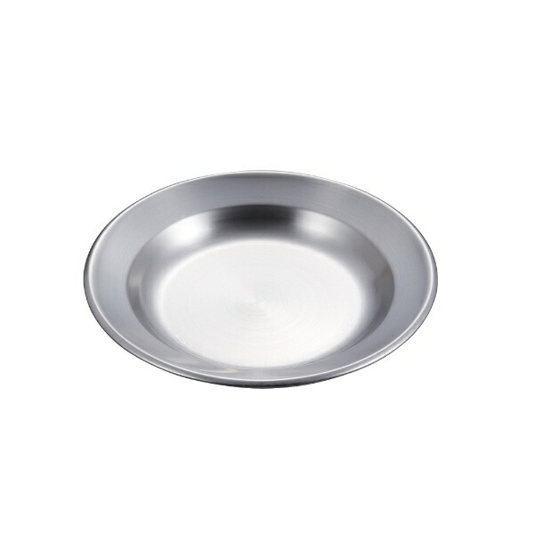 CAPTAIN STAG 18-8 Stainless Steel Round Curry Plate Dish Tableware Outer Diameter 22cm x Height 3cm Made in Japan UH-43