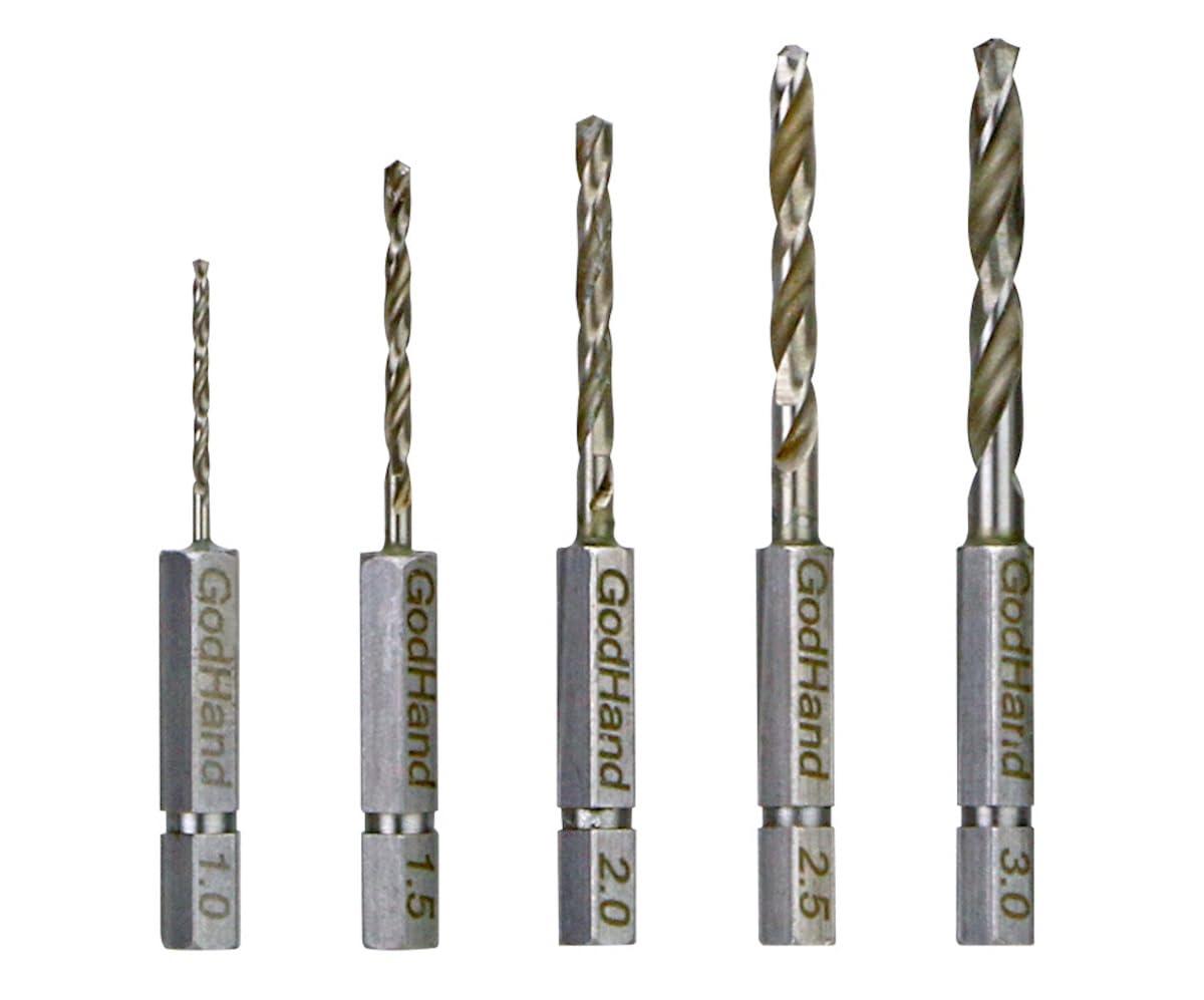 GodHand Quick Drill Bit 5-Piece Set (B) GH-DBQ-5B Hobby Tools