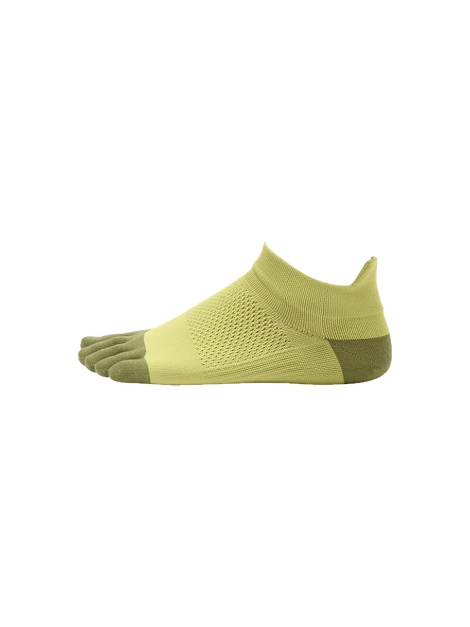 [Goldwin] 5-toe C3fit Arch Support Short Socks LIGHT OLIVE 2