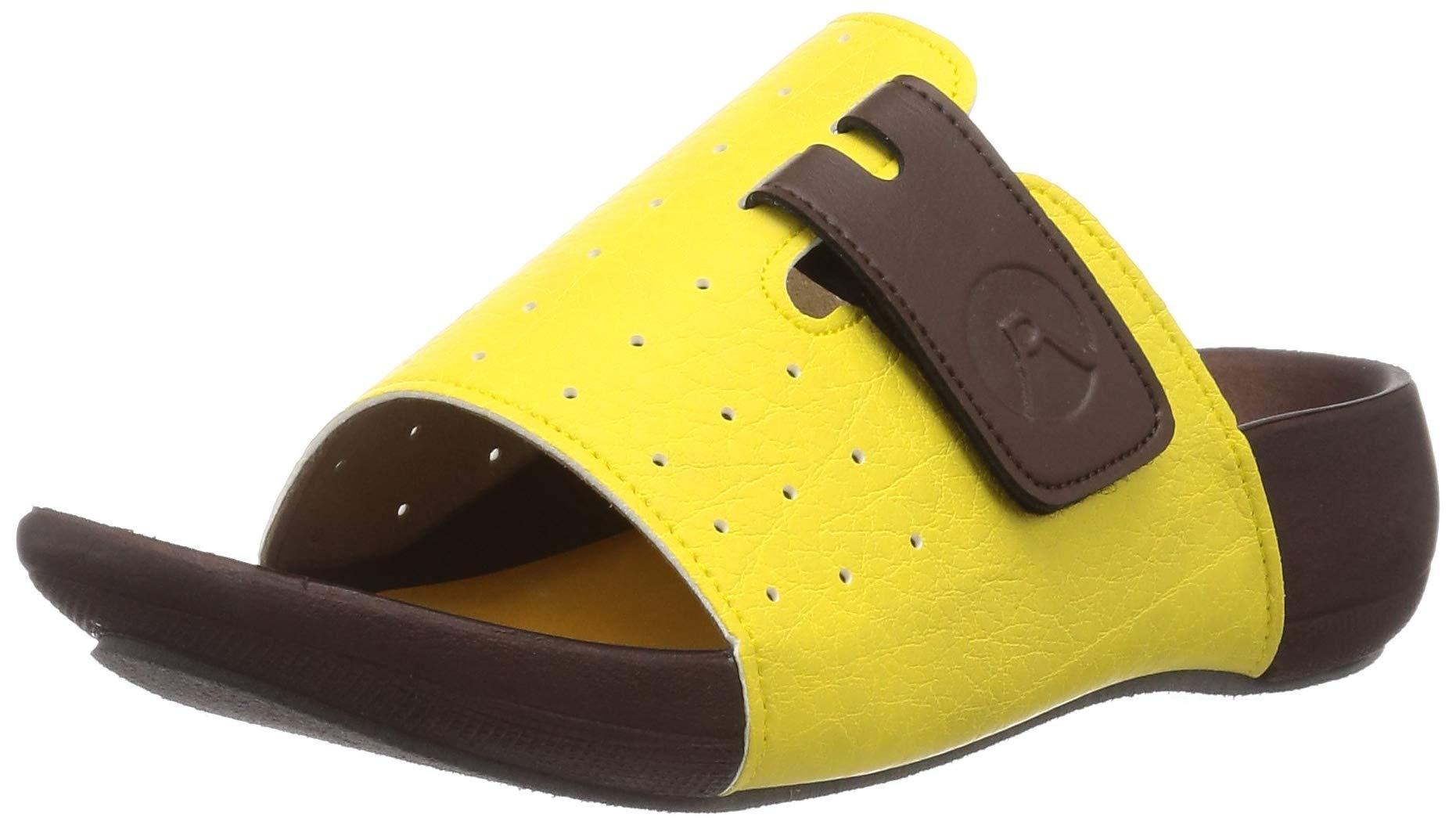 [Regetta] Room Sandal R-68E Unisex Cover Sandal Indoor Footwear Office Slip-On Slide Open-Toe Easy to Walk In Easy to Wear Less Fatigue Comfort Made in Japan R68E Yellow 23.0 cm~23.5 cm