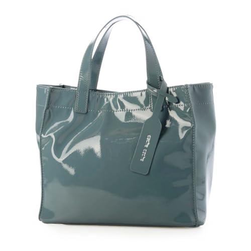 cachecache Enamel-Style Shopper Bag Small Size Pale Sky