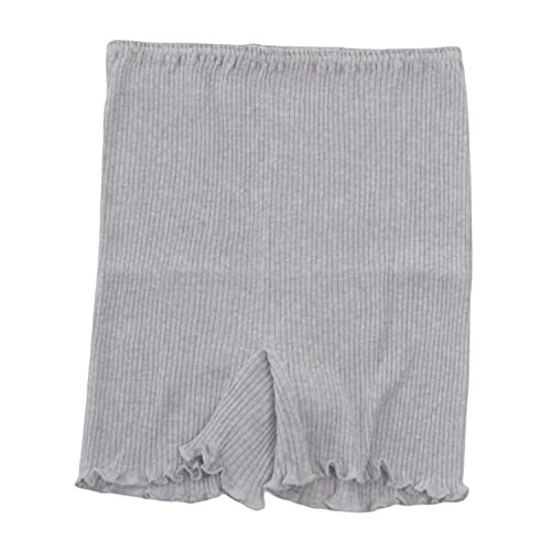 [Seamless] Ribbed 1-Minute Length Shorts (Gray)