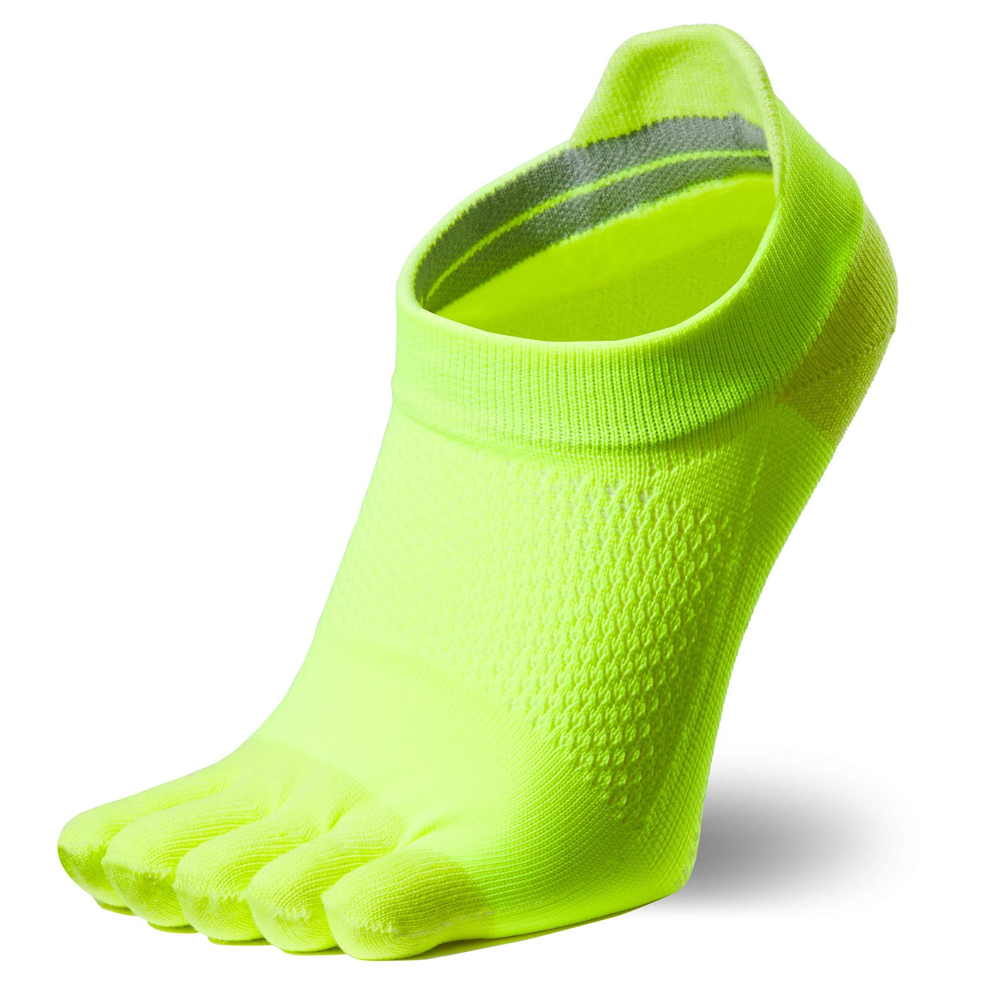[Goldwin] 5-toe C3fit Arch Support Short Socks GC23302 Flash Yellow 2