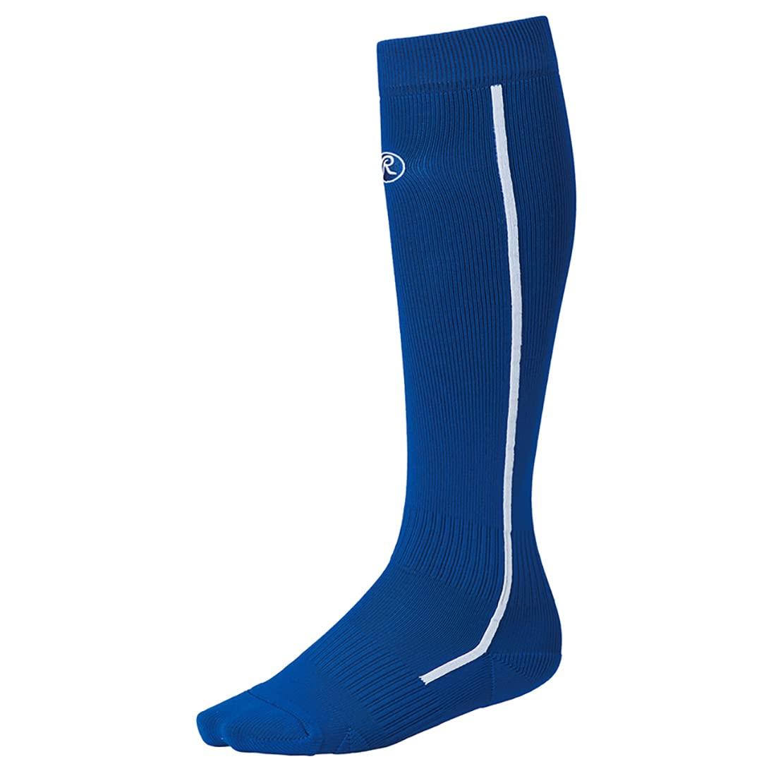 Rawlings Baseball Adult Vertical Long Socks Light AAS13S01 Royal Blue/White Size 22-25
