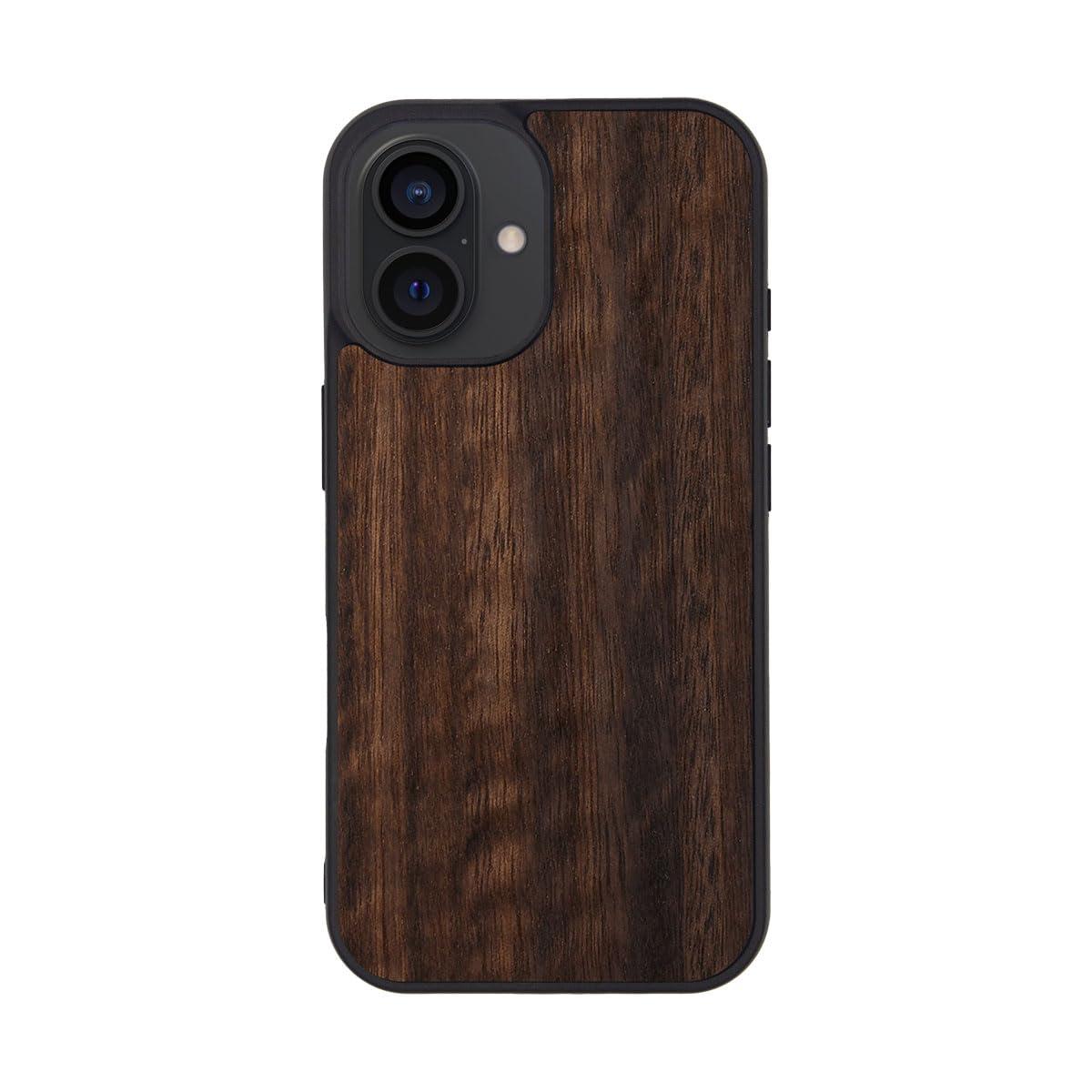 Man&Wood iPhone 16 Case MagSafe Compatible Natural Wood [ Wooden Slim Wood Shockproof High Durability Dustproof Easy to Attach/Detach Strap Hole Included Wireless Charging ] iPhone Protective Cover Koala I27067i16
