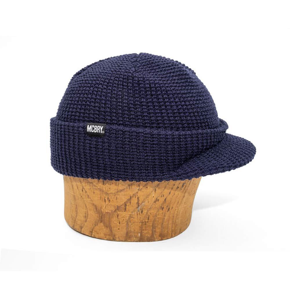 [Macバリー] M VISOR CAP BEANIE Worn by Korean Wave idols Cap brand knit hat knit cap Men's Women's Domestic authentic product (Navy)