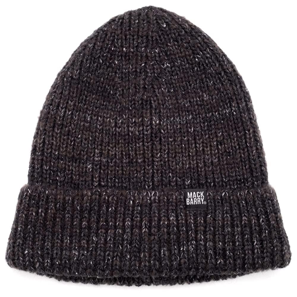 MACK BARRY ETERNAL SNOW BEANIE Worn by Korean Wave Idols Cap Brand Beanie Knit Hat Knit Cap Men's Women's Domestic Authentic Product (Black)