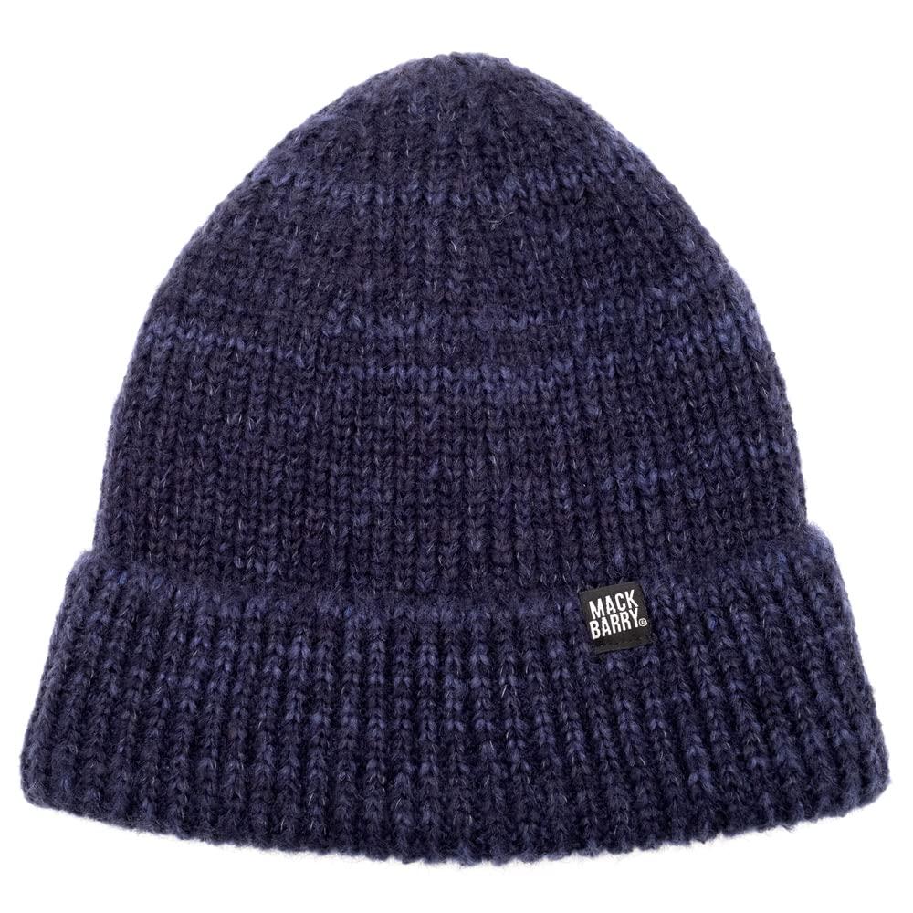 MACK BARRY ETERNAL SNOW BEANIE Worn by Korean Wave Idols Cap Brand Beanie Knit Hat Knit Cap Men's Women's Domestic Authentic Product (Navy)