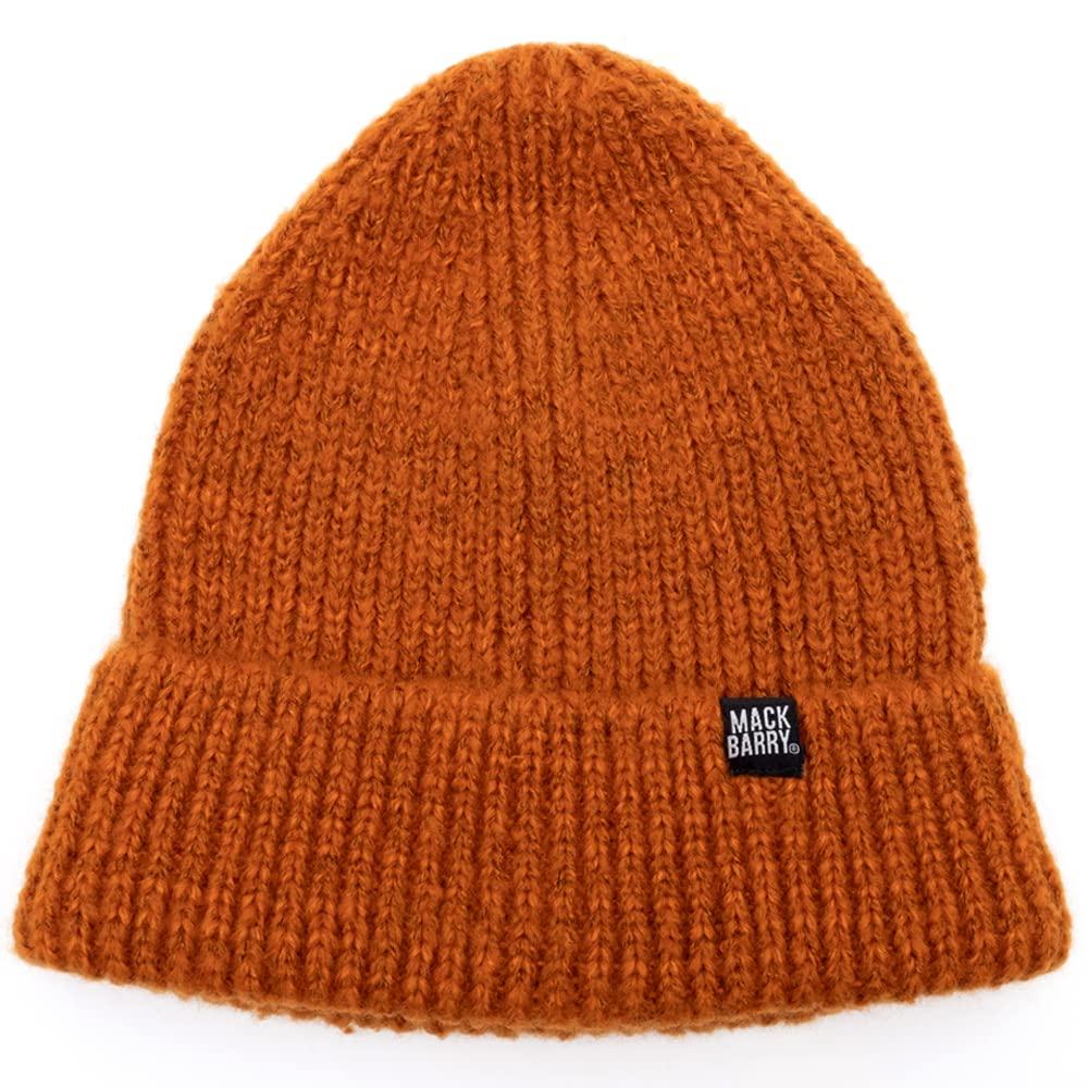 MACK BARRY ETERNAL SNOW BEANIE Worn by Korean Wave Idols Cap Brand Beanie Knit Hat Knit Cap Men's Women's Domestic Authentic Product (Orange)
