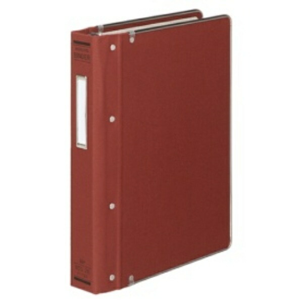 KOKUYO File Binder Cloth Cover B5 Vertical Gold Trim 26-Hole 200-Sheet Capacity Red HA-120RZ