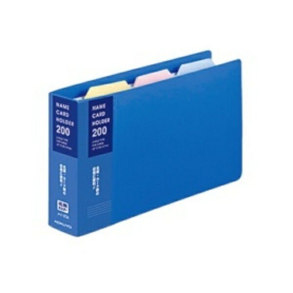 Kokuyo File Business Card Holder Refillable Vertical 2-Hole Blue MEI-20B