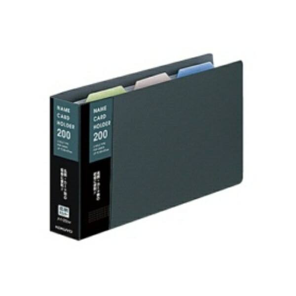 Kokuyo File Business Card Holder Refillable 2-Hole 204 Cards Gray MEI-20DM