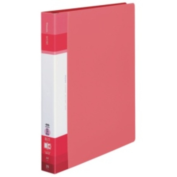 KOKUYO File Clear Book Glassel Refillable A4 Wide Coral Pink La-GLB730P