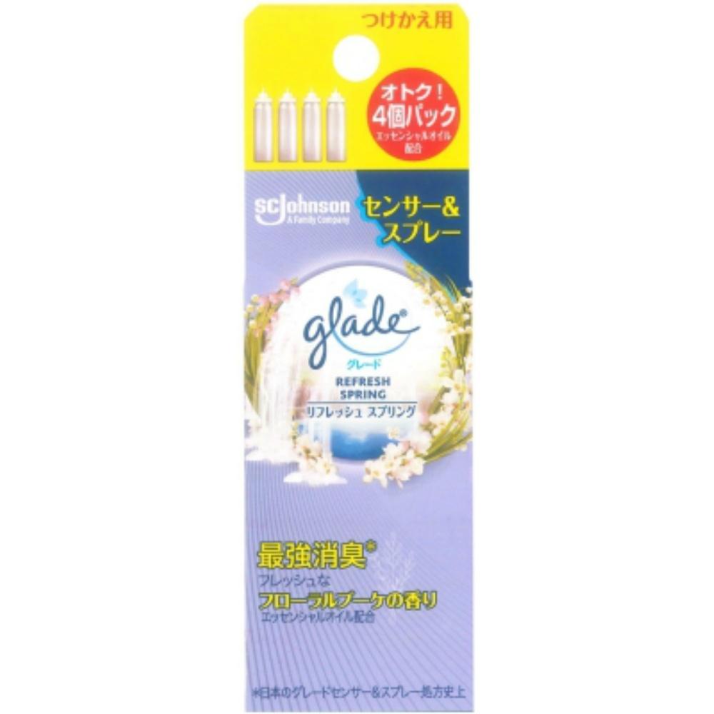 Grade Deodorizing Sensor & Spray Refresh Spring Refill 4-Pack