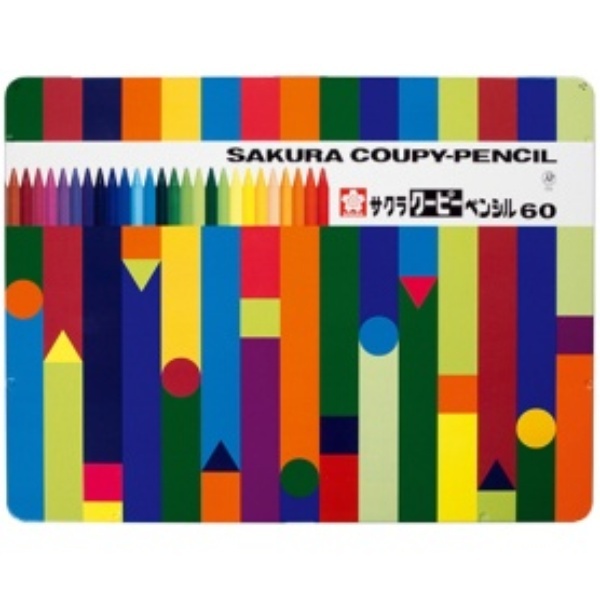 Sakura Cray-Pas Crayon Crayons 60 Colors in Tin Case with Cover FY60