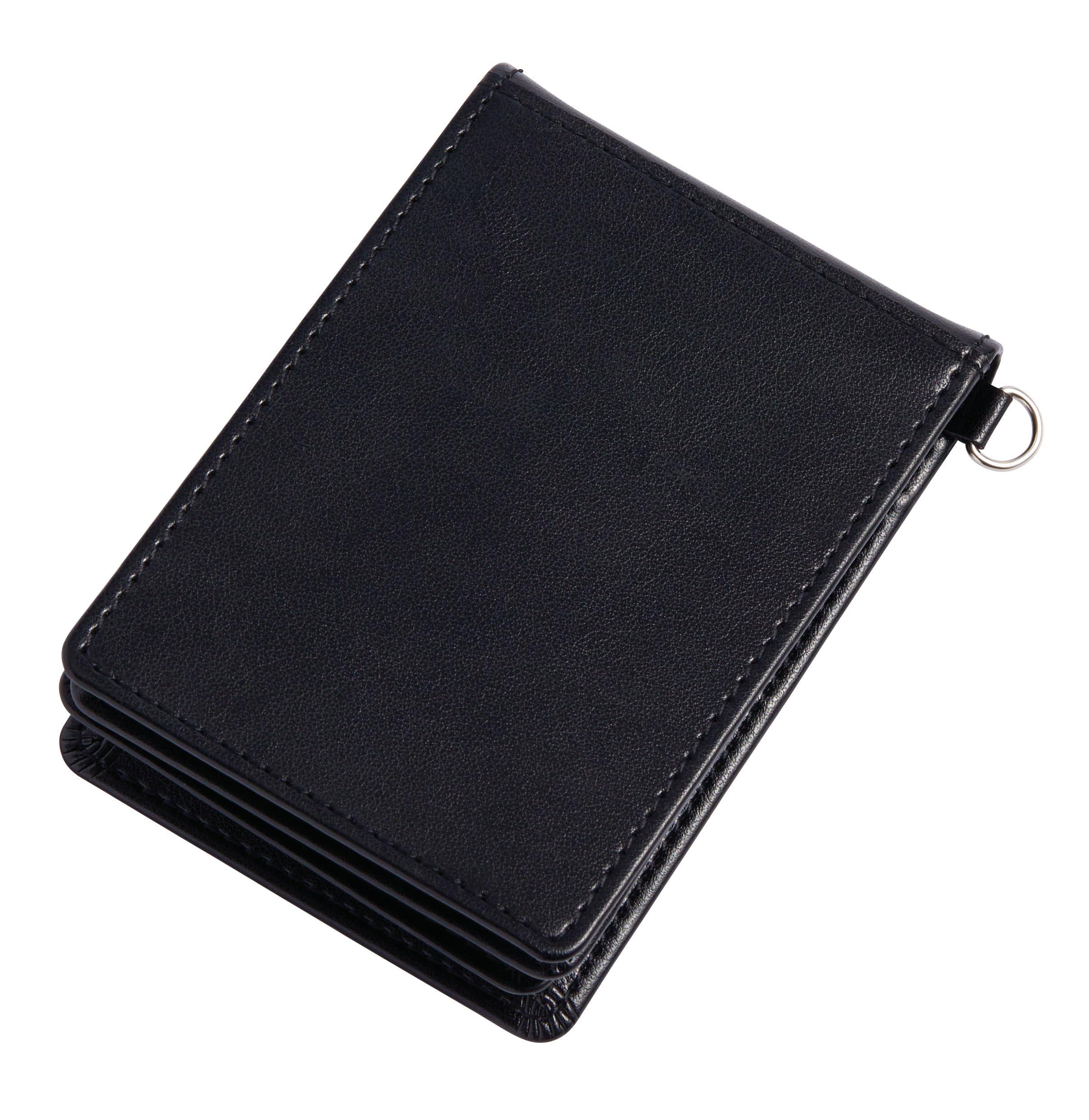 Reimei Fujii Pass Case Gloire Vertical Type with 5 Windows Black GLP1167B