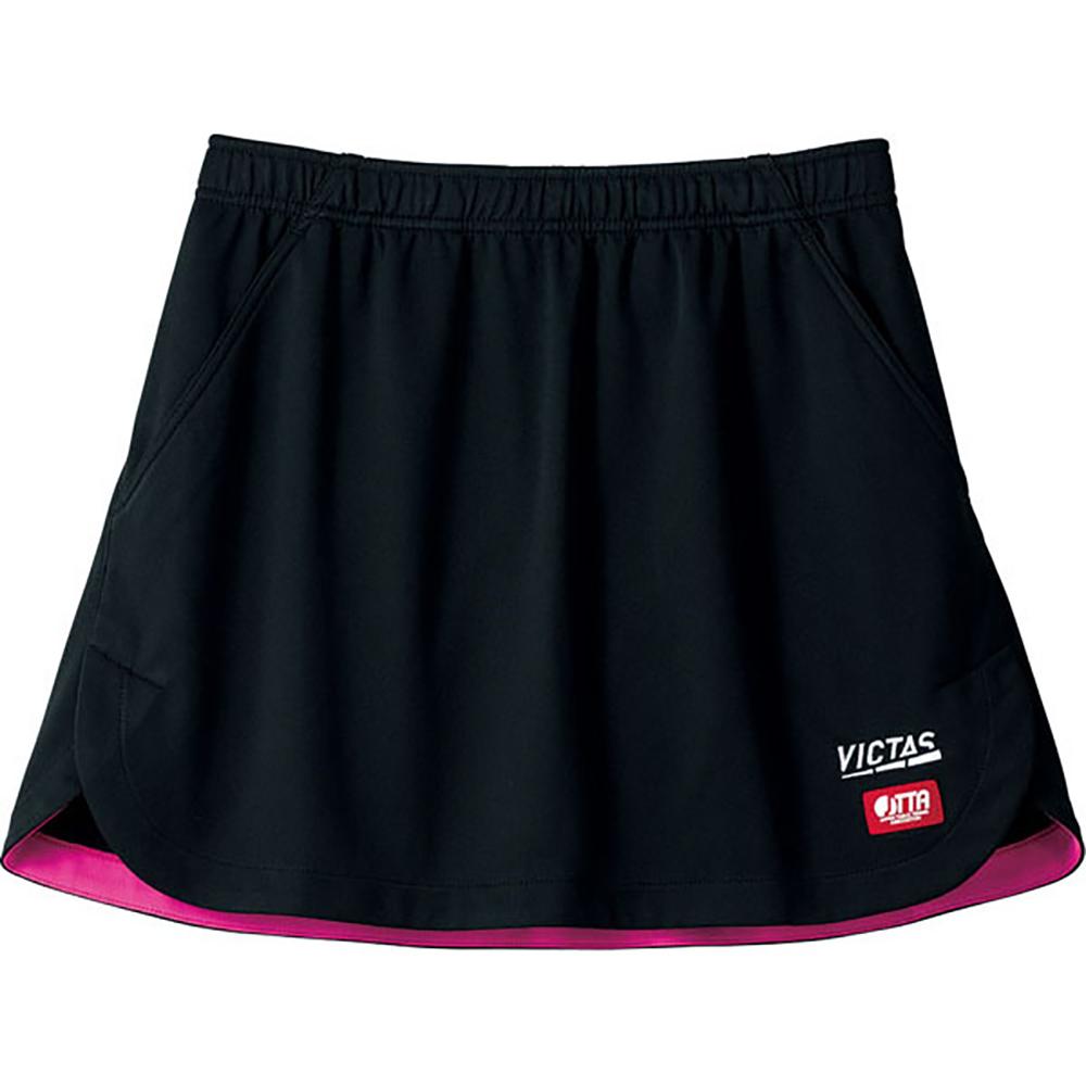 VICTAS Table Tennis Inside Hem Color Skirt (INSIDE HEM COLOR SK) Black (BK) 2XL 622103