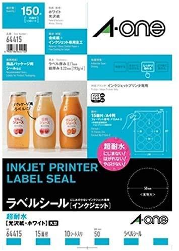 3M A-One Label Sheets Ultra Water-Resistant Display & Packaging Labels Inkjet Gloss Paper White A4 15 Sheets Per Bag (10 Sheets Per Bag) 64415 7010721294