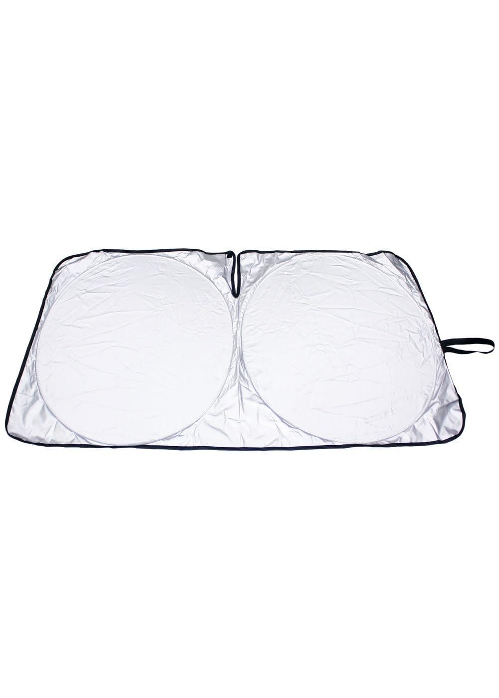 Meltec Car Sunshade Magical Shade Front Size M PMS-M 99% Light Blocking & UV Protection Compact Storage Includes Storage Bag Compatible with Dashcams Silver/Black W1300×H700mm