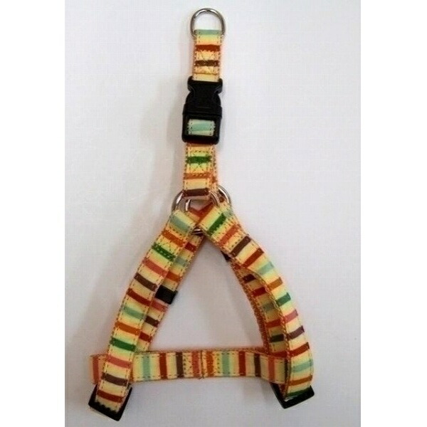 Okano ONS Striped Harness #15 Multi-Yellow (Small Dog)
