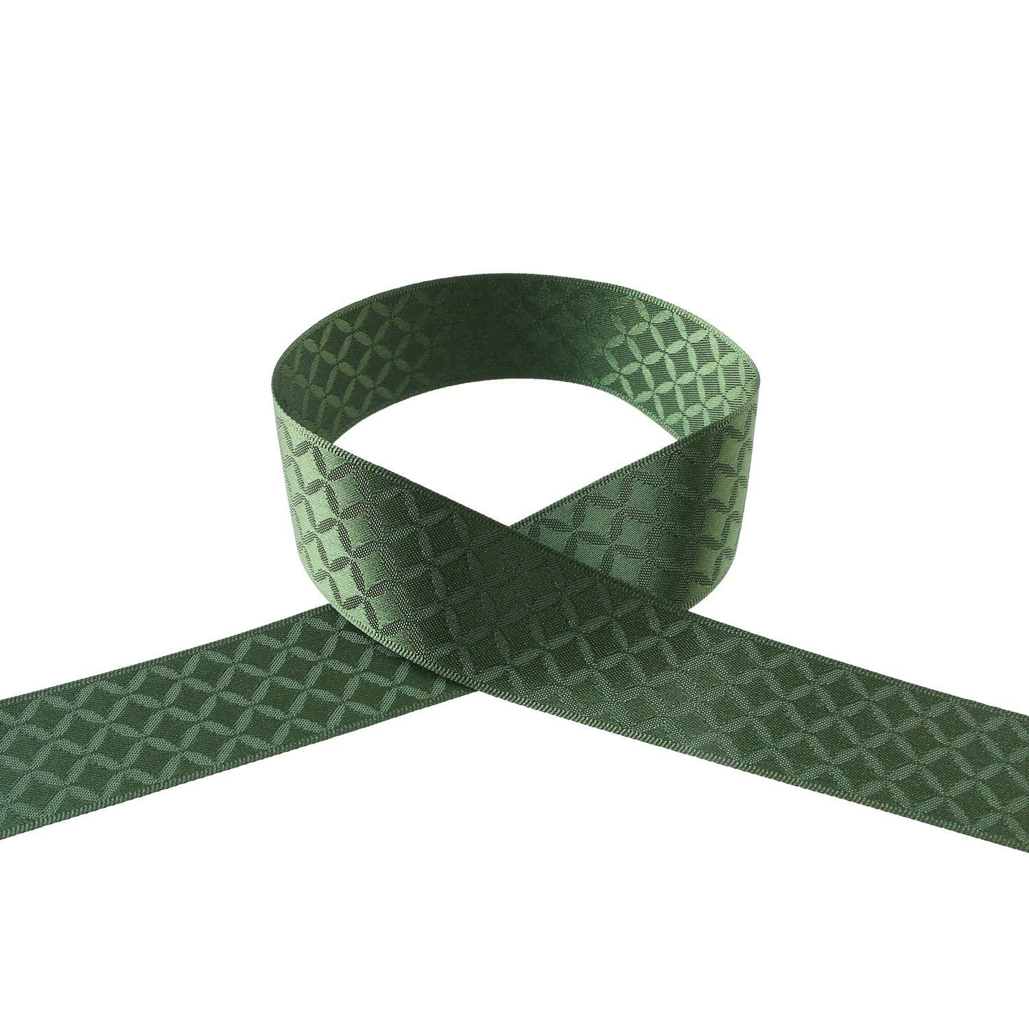 Konishi Ribbon Japanese Pattern Ribbon Romantic Style Cloisonne Pattern Width 24mm x 5m Roll Green KR7200-24-92