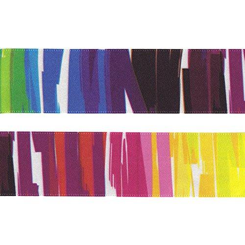 Konishi Ribbon Splash Pattern Single Satin Ribbon 36mm Width × 30m Roll KR3572-36MM