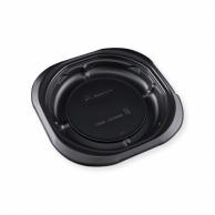 Risupak Disposable Container Biodelica Sarael M23 B Black Body Made in Japan Inner-Fitting Lid Microwave Safe Stackable Leak-Proof Simple Takeout Delivery Food Pack Side Dishes Commercial Use RHBL601