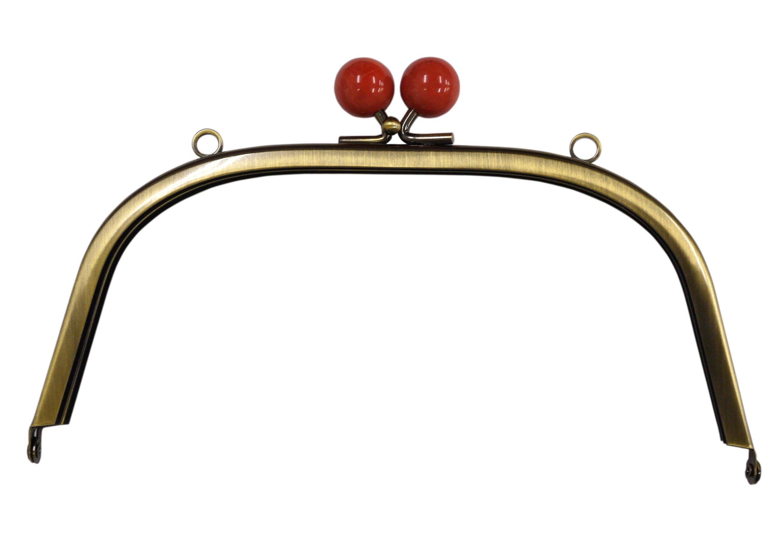 INAZUMA Beaded Clasp with Ring Attachment #2 Coral Color BK-1875AG