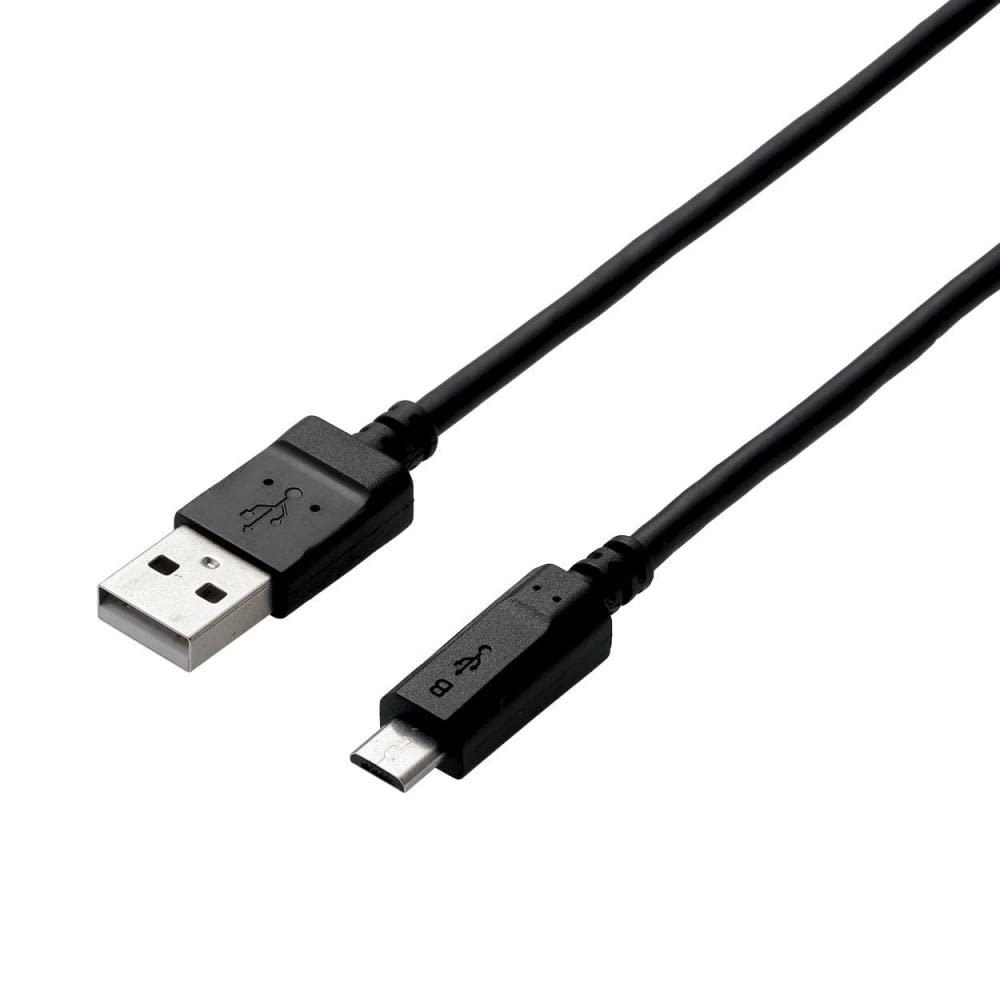 ELECOM Micro USB Cable microUSB Standard Fast Charging Compatible [Features easy-to-identify trapezoidal connectors] Data Transfer & Charging 2A Output 2.0m Black MPA-AMB2U20BK