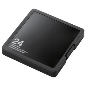 ELECOM Memory Card Case SD Case Plastic SD 12-Slot + microSD 12-Slot Storage Black CMC-SDCPP24BK