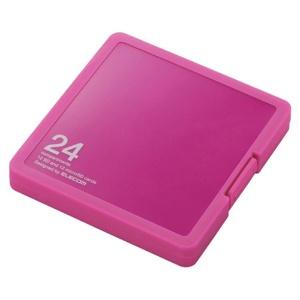 ELECOM Memory Card Case SD Case Plastic Holds 12 SD Cards + 12 microSD Cards Pink CMC-SDCPP24PN
