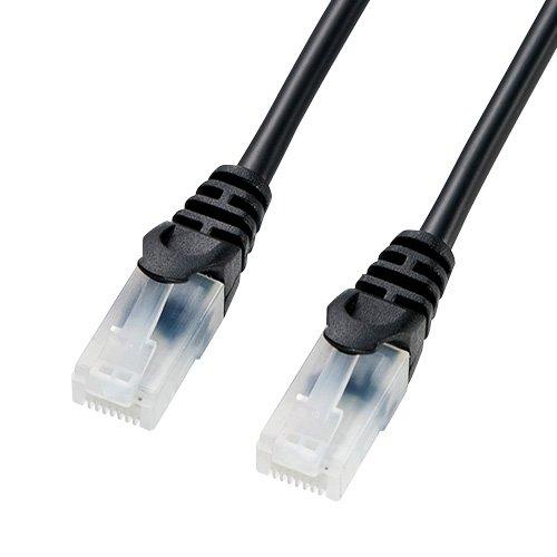 Sanwa Supply CAT5e LAN Cable with Clip-Proof Design, 10m, Black LA-Y5TS-10BK