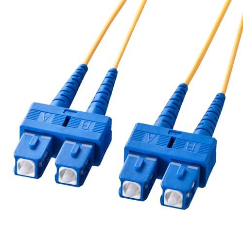 Sanwa Supply Glasses-Type Optical Fiber Cable (Single 8.6μm, SC×2-SC×2, 1m) HKB-SCSC1-01N