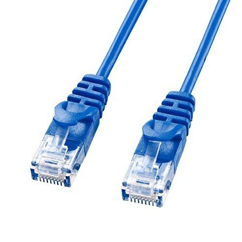 Sanwa Supply Category 6 Ultra-Thin LAN Cable 10m Blue LA-SL6-10BL