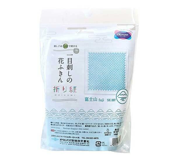 Olimpas Silk Handmade Flower-Printed Dishcloth SK397 Blue