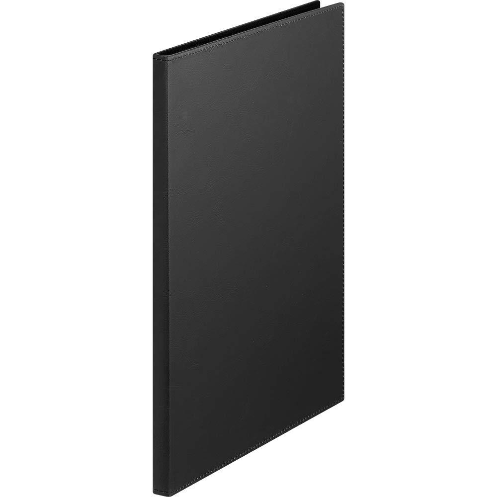 King Jim Clear File Leather Fest Synthetic Leather 20-Pocket A4 Vertical Black 1931LU-BK