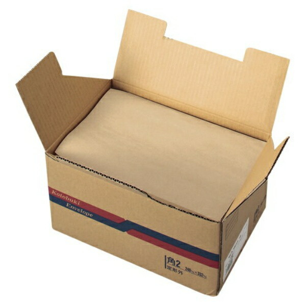 Kotobuki-do Envelopes Kraft Envelopes Unbleached Square No. 2 Square 2 70g 500 Sheets 10602