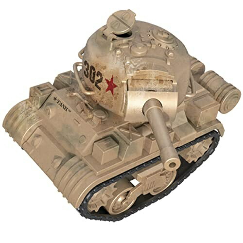 Doyusha Deformed Plastic Model Series Military T-34 Tank with Crew Figure (Tan) Pre-painted Plastic Model DPM-Tnk-1