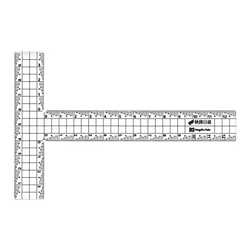 Niigata Seiki SK Made in Japan Acrylic Cutting Grid T-Square Ruler Fine Graduation 10x13cm CAGS-T15KD