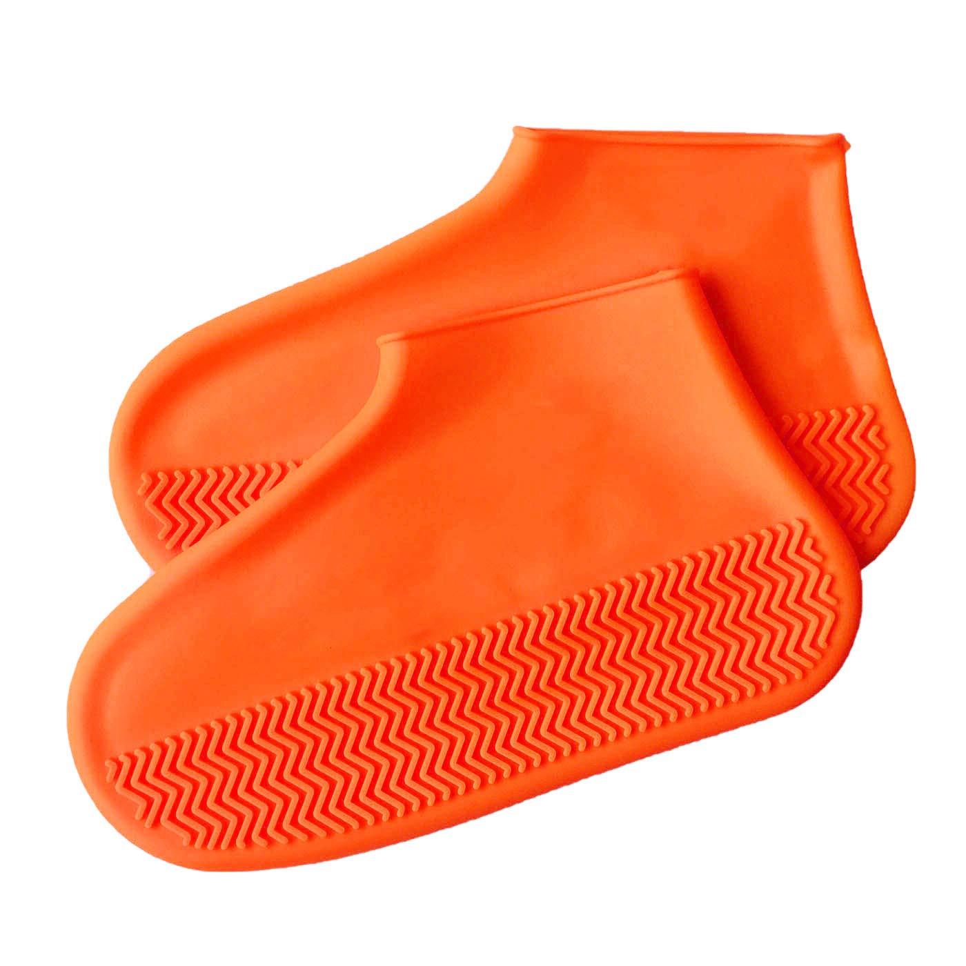 Etsumi Waterproof Shoe Covers Size S Orange V-82230