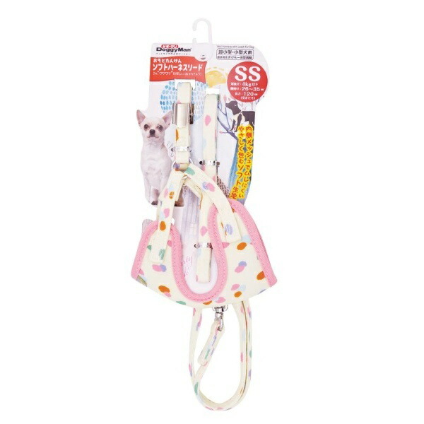 Doggyman Outdoor Exploration Soft Harness Lead SS Pawprint