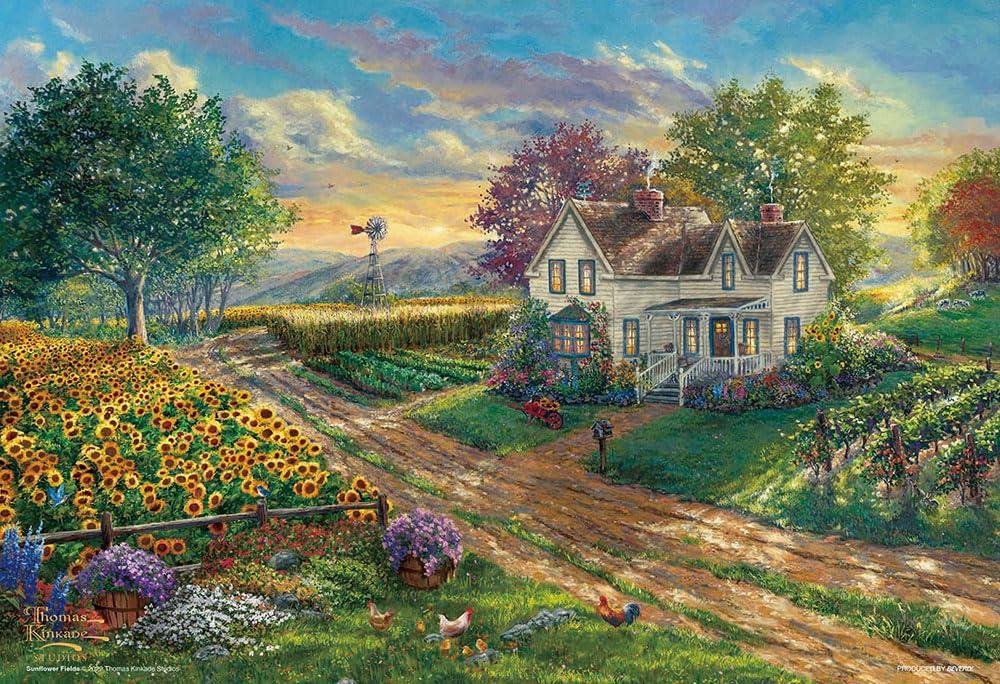 BEVERLY 300-Piece Jigsaw Puzzle Sunflowers Blooming on a Country Road (26×38 cm) 300-067