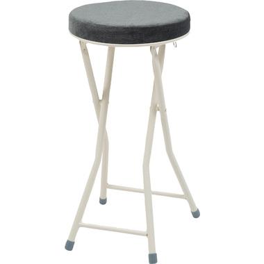 Azumaya-kk Faure Folding High Stool PC-34DGY W30×D31.5×H60 (When folded: W30×D9×H80)